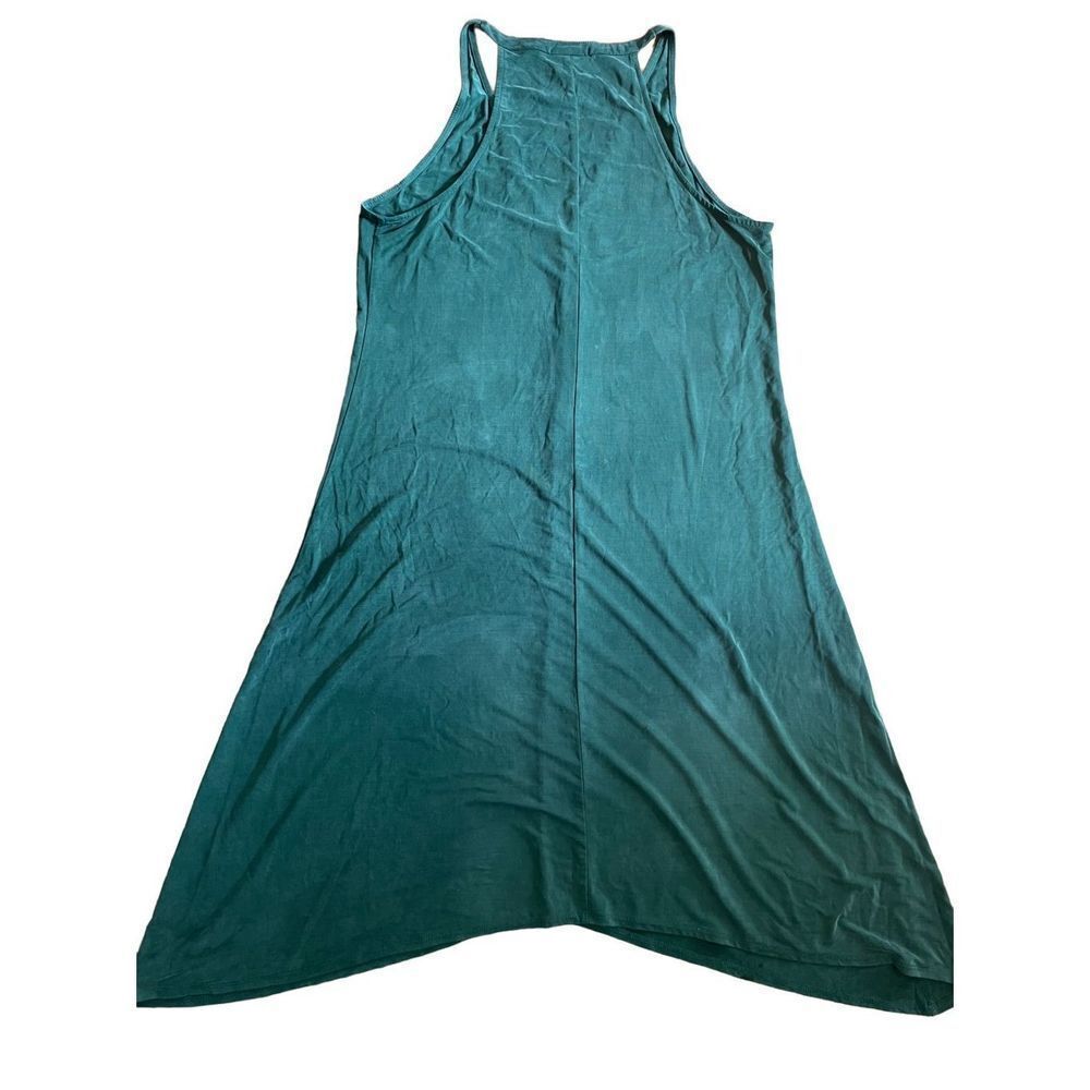 Anthropologie Dolan Left Coast Teal asymmetrical midi tank dress sz M - Picture 2 of 8